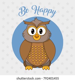 Owl cartoon design