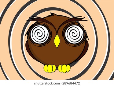 owl cartoon expressions background in vector format very easy to edit