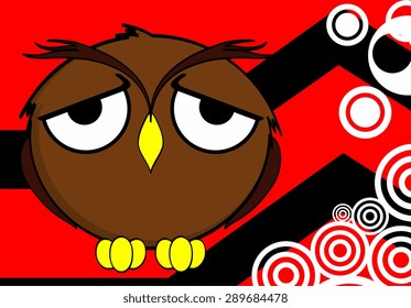 owl cartoon expressions background in vector format very easy to edit