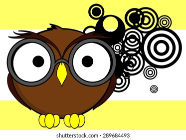 owl cartoon expressions background in vector format very easy to edit