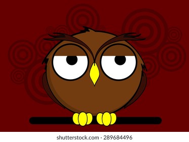 owl cartoon expressions background in vector format very easy to edit