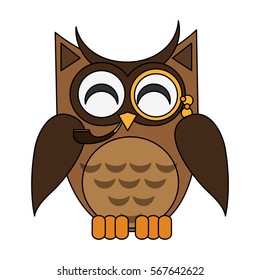 owl cartoon icon