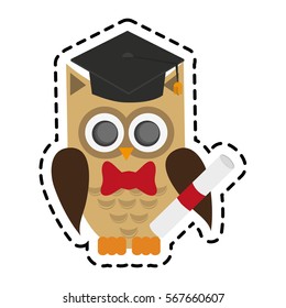 owl cartoon icon