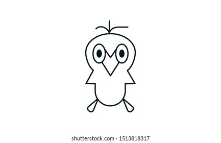 owl cartoon icon vector illustration.