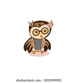 owl cartoon illustration for t-shirt and other uses