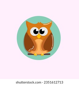 Owl cartoon illustration for use elementary school
