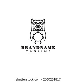 owl cartoon logo icon design template modern vector illustration