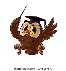 owl cartoon for school study