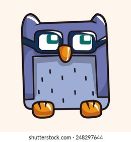 owl cartoon theme elements vector,eps