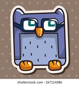 owl cartoon theme elements vector,eps