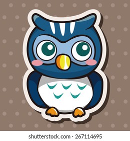 owl cartoon theme elements vector,eps
