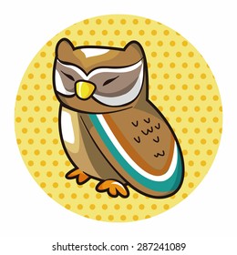 owl cartoon theme elements vector,eps