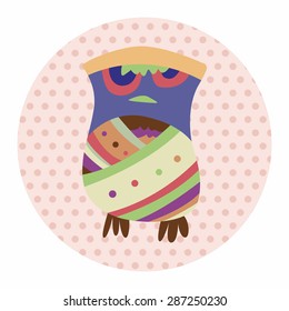owl cartoon theme elements vector,eps