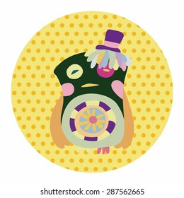 owl cartoon theme elements vector,eps
