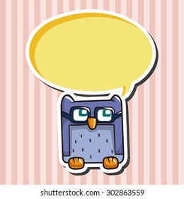 owl cartoon theme elements vector,eps