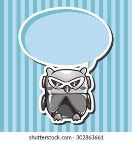 owl cartoon theme elements vector,eps