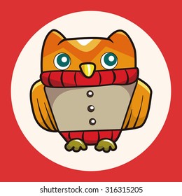 owl cartoon theme elements vector,eps