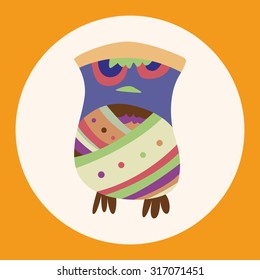 owl cartoon theme elements vector,eps