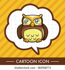 owl cartoon theme elements vector,eps