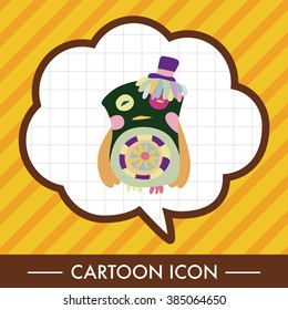 owl cartoon theme elements vector,eps