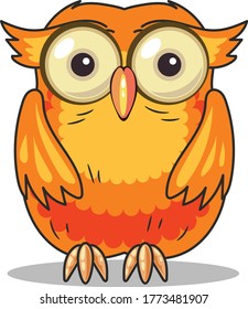 Owl Cartoon vector art and illustration