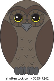 Owl - Cartoon - Vector Illustration