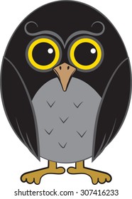 Owl - Cartoon - Vector - Illustration