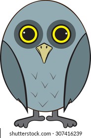 Owl - Cartoon - Vector - Illustration