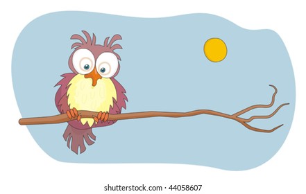 owl cartoon vector illustration