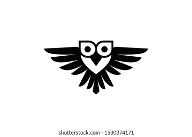 owl cartoon vector ready to use, bird icon, wings icon,