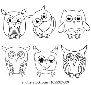 Similar Images, Stock Photos & Vectors of owl character, book coloring