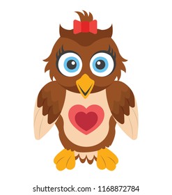 
An owl character icon design
