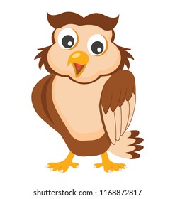 
An owl character icon design
