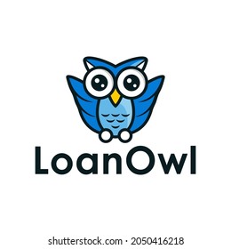 Owl Character logo simple clean and elegance
