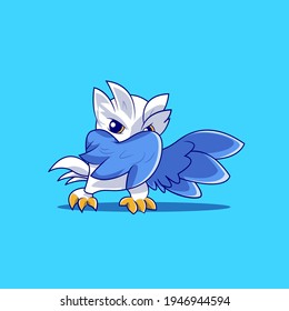 owl characters act cute and shy