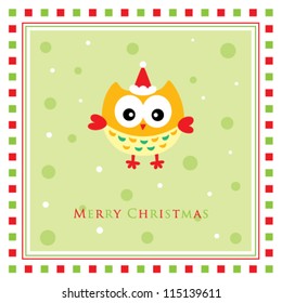 owl christmas tag