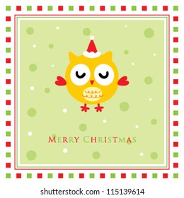 owl christmas tag