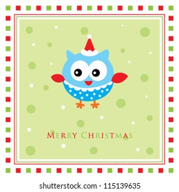 owl christmas tag