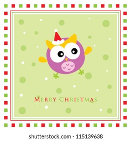 owl christmas tag