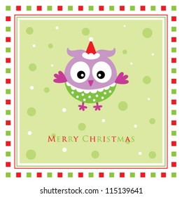 owl christmas tag