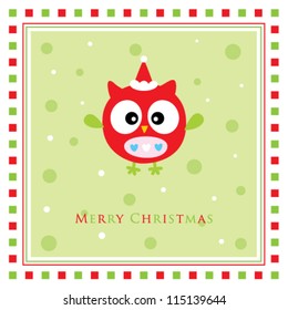 owl christmas tag