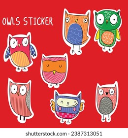 owl clipart in a cute style