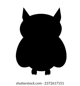 Owl clipart silhouette  black colour