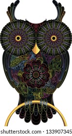 Owl, color contour