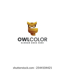 Owl Color Gradient Colorful Logo