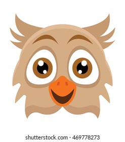 Owl Colored Vector Icon
