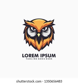 Owl colorful Concept illustration vector Design template.  