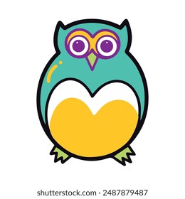 Owl Colorful Logo Template eps 10