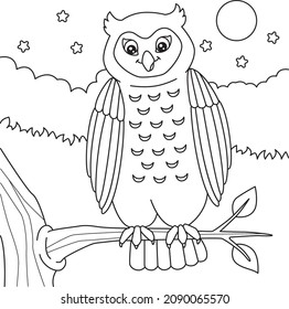 Owl Coloring Page for Kids