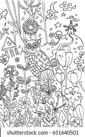 Owl coloring pages